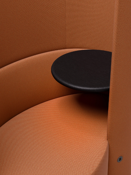 TWIRL - Fabric armchair high-back with coffee table by La Cividina - view 3